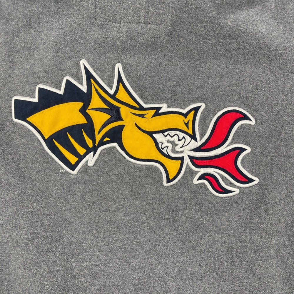 Drexel University Champion Mens Medium Gray Dragons Pullover Hoodie Sweatshirt - Picture 11 of 12